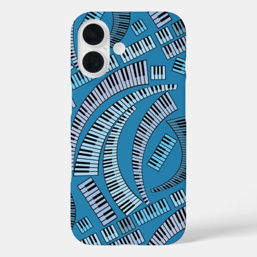 Kurve Klaviertasten Case-Mate iPhone Hülle (Rückseite)