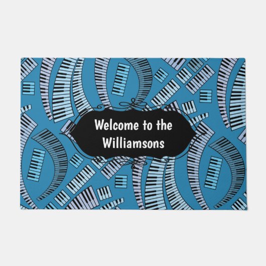Kurve Klaviertasten Doormat Fußmatte (Vorderseite)