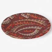 Kurve Klaviertasten Pappteller (Schrägansicht)