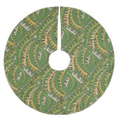 Kurve Klaviertasten Polyester Weihnachtsbaumdecke (Vorderseite)