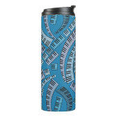 Kurve Klaviertasten Thermosbecher (Nach links gedreht)