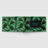 Kurve Linien Zweige Blätter Schwarz G622 Gästebuch (Voll)