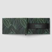 Kurve Linien Zweige Blätter Schwarz G625 Gästebuch (Voll)