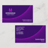 Kurve - Magenta auf Lila Tiefschnee Visitenkarte (Vorne/Hinten)