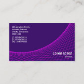 Kurve - Magenta auf Lila Tiefschnee Visitenkarte (Rückseite)