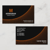 Kurve - Orange auf schwarz Visitenkarte (Vorne/Hinten)