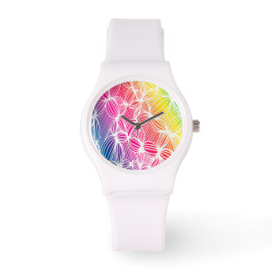 Kurve Regenbogenlinien Armbanduhr