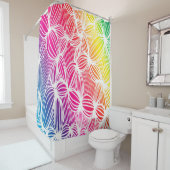 Kurve Regenbogenlinien Duschvorhang (Beispiel)