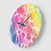 Kurve Regenbogenlinien Große Wanduhr (Winkel)