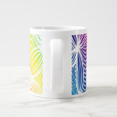 Kurve Regenbogenlinien Jumbo-Tasse (Rückseite)
