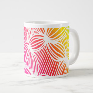 Kurve Regenbogenlinien Jumbo-Tasse
