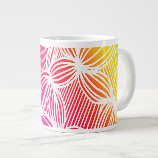 Kurve Regenbogenlinien Jumbo-Tasse (Vorderseite Rechts)