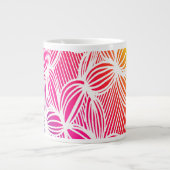 Kurve Regenbogenlinien Jumbo-Tasse (Vorderseite)