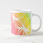Kurve Regenbogenlinien Jumbo-Tasse (Rechts)