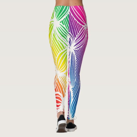 Kurve Regenbogenlinien Leggings (Rückseite)