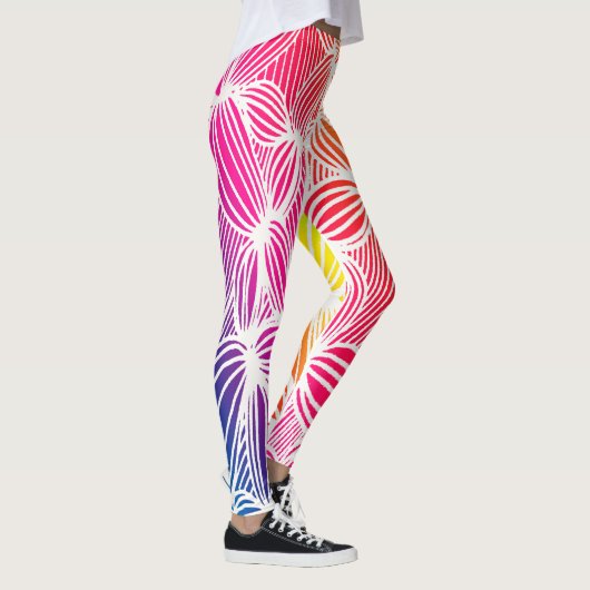 Kurve Regenbogenlinien Leggings (Rechts)