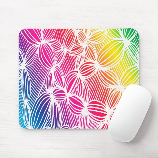 Kurve Regenbogenlinien Mousepad (Mit Mouse)