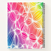 Kurve Regenbogenlinien Notizblock (Rückseite)