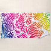 Kurve Regenbogenlinien Strandtuch (Vorderseite)