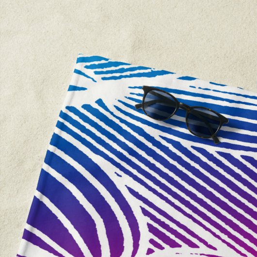 Kurve Regenbogenlinien Strandtuch (Beispiel)