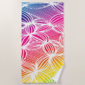 Kurve Regenbogenlinien Strandtuch (Vorderseite)