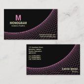 Kurve - Rosa und schwarze Creme Visitenkarte (Vorne/Hinten)