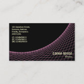 Kurve - Rosa und schwarze Creme Visitenkarte (Rückseite)