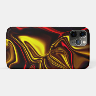 Kurve, rote und goldene Striche mit dunklen Teilen Case-Mate iPhone Hülle