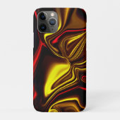 Kurve, rote und goldene Striche mit dunklen Teilen Case-Mate iPhone Hülle (Rückseite)