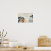 Kurve Schnittlinien mit Kopierraum Poster (Küche)