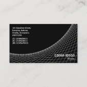 Kurve - Silbergrau auf schwarz Visitenkarte (Rückseite)