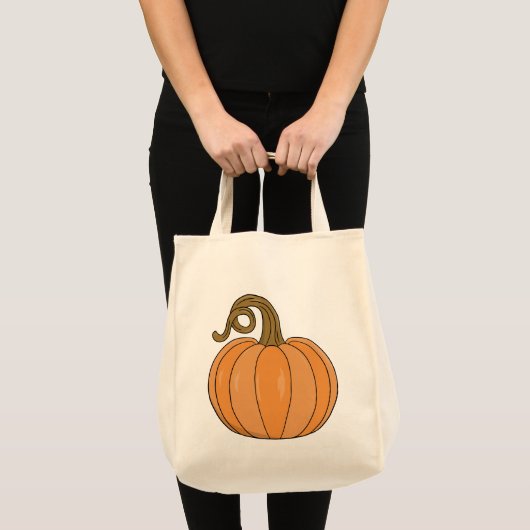 Kurve Stem Pumpkin Illustration Tragetasche (Vorderseite (Produkt))