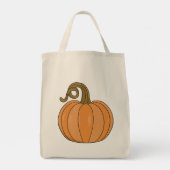 Kurve Stem Pumpkin Illustration Tragetasche (Rückseite)