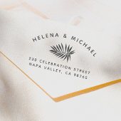 Kurve Textpaare ernennen Palmblättrige Rücksendead Permastempel