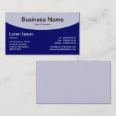 Kurve Top v2 - Deep Navy Visitenkarte (Vorne/Hinten)