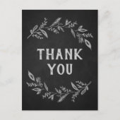 Kurve Zweige | Chalkboard Vielen Dank Postkarte (Vorderseite)