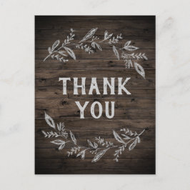 Kurve Zweige | Danke aus Holz Postkarte