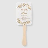 Kurve Zweige | Gold-Hochzeitsprogramm Fächer (Vorderseite)