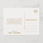 Kurve Zweige | Gold Vielen Dank Postkarte (Rückseite)