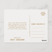 Kurve Zweige | Gold Vielen Dank Postkarte (Rückseite)