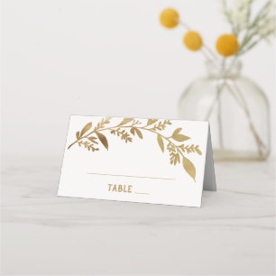 Kurve Zweige Goldhochzeit Platzkarte