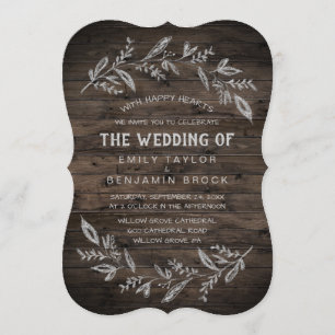 Kurve Zweige Holz Einladung