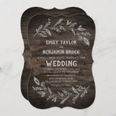 Kurve Zweige | Holzverheiratung Einladung (Vorne/Hinten)