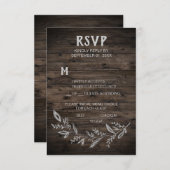 Kurve Zweige | RSVP Card mit Holzmenü (Vorne/Hinten)