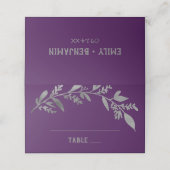 Kurve Zweige | Silberhochzeit Platzkarte (Außenseite Aufgefaltet)