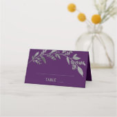 Kurve Zweige | Silberhochzeit Platzkarte (Vorderseite)