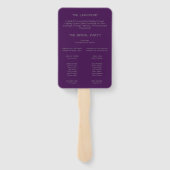 Kurve Zweige | Silver Wedding Program Fächer (Rückseite)