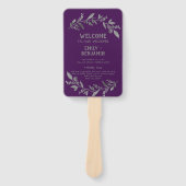 Kurve Zweige | Silver Wedding Program Fächer (Vorderseite)