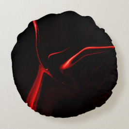 Kurven, Abrundung in rot dunkelster, schwarzer Fon Rundes Kissen