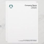 Kurven-Ball - Ocean Green Briefkopf (Vorne/Hinten)